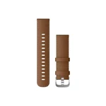 Remienok Garmin Quick Release 22mm, kožený hnědý, stříbrná přezka (010-12932-24) remienok k hodinkám • s prackou • systém Quick Release • obvod zápäst