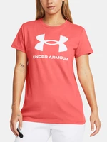 Under Armour UA W Sportstyle Logo SS Triko Červená