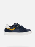 Dark Blue Boys' Leather Sneakers Geox Nashik Boy - Boys