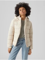 Women's cream quilted winter jacket VERO MODA Jessiemie - Women