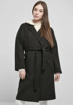 Women's oversized classic coat black