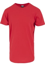 Shaped long T-shirt fiery red
