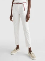 White Women's Cropped Chino Pants Tommy Hilfiger - Women