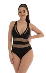 Vero Moda Dámské jednodílné plavky VMELAINE 10308194 Black M