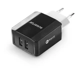 Nabíjačka Aligator 3.4A, 2xUSB + kábel lightning, čierna