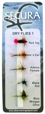 Secura flyfishing mušky dry flies 1 5 ks