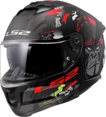 LS2 FF808 Stream II Angry Monkey Matt Black/Red XS Casco