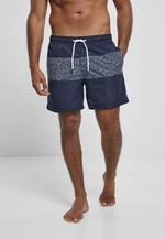 Men's Mid Block Pattern Swimsuit Blue