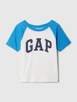 White-blue boys' T-shirt with GAP logo