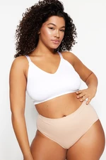 Bezešvá podprsenka Trendyol Curve White Strappy