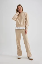 DEFACTO Straight Fit Pocket High Waist Thick Basic Sweatpants