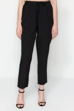 Trendyol Black Tie Detailní Jogger Slim Leg Woven Kalhoty