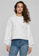 Women's Heavy Short Hoody - White