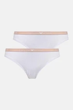 Tangá Emporio Armani Underwear 2-pak biela farba, 163333 4F223