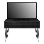 Ciemnoszara szafka pod TV w dekorze dębu 107x63 cm Owen – Støraa