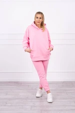 Insulated set with a light pink sweatshirt