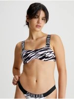 White and Black Women's Patterned Top Swimsuit Calvin Klein Underwe - Women