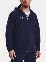 Under Armour Mikina UA Rival Fleece FZ Hoodie-BLU - Pánské