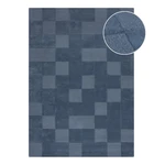 Ciemnoniebieski wełniany dywan tkany ręcznie 200x290 cm Checkerboard – Flair Rugs