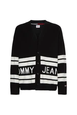 Tommy Jeans Cardigan - TJM STRIPE GRAPHIC CARDIGAN black