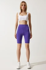 Happiness İstanbul Women's Purple High Waist Recovery Cycling Tights