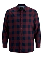 Jack&Jones PLUS Pánská košile JJEGINGHAM Loose Fit 12183107 Port Royale 3XL