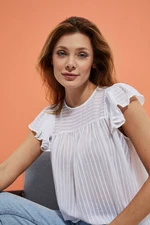 Shirt blouse with ruffles