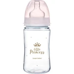 Canpol babies Fľaša so širokým hrdlom Royal Baby 240 ml ružová