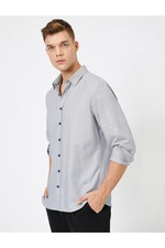 Koton Men's Gray Printed Shirt