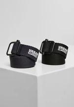 Industrial canvas belt 2 packs black/navy