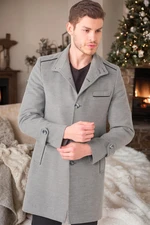 PLT8391 DEWBERRY MEN'S COAT-STRAIGHT GREY