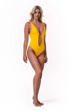 Dámské plavky Nebbia  One-colour monokini 560 yellow S