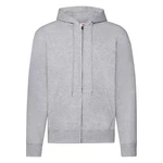 Grey Zippered Hoodie Classic Fruit of the Loom