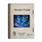 Wooden puzzle Fluorescent Butterfly A3