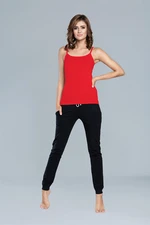 Ibiza T-shirt with narrow straps - red