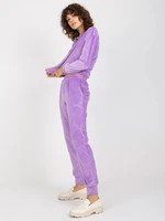 Women's purple velour set with trousers