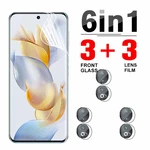 6in1 Hydrogel Film For Honor 90 5G Full Cover Front Soft Film Xonor Honer Honar 90 Honor90 6.7Inch Camera Lens Screen Protectors