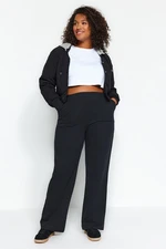 Trendyol Curve Black Thick Knitted Sweatpants