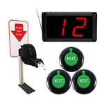 Aluminium Alloy 2 Digit Number Screen NEXT Counter Button Ticket Dispenser Queue Wireless Calling System Service Station