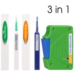 AUA-550 Blue Box Optical Fiber End Face Cleaning Box Fiber Wiping Tool Pigtail Cleaner Cassette Fiber Tools FTTH