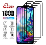 4pcs 9D Tempered Glass For LG V50S ThinQ Full Cover Black Protector Glass Screen Glass For LG G8X Thinq All Glue Protective Film