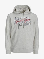 Men's Light Grey Hoodie Jack & Jones Chill - Men