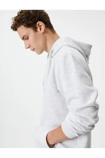 Koton Hooded Sweatshirt Kangaroo Pocket Detail Long Sleeve