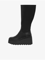 Black women's wedge boots ONLY Olivia