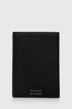 Kožená peňaženka Tommy Hilfiger pánska,čierna farba,AM0AM12191