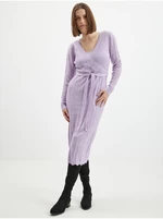 Light purple women's sweater midi dress with wool blend ORSAY