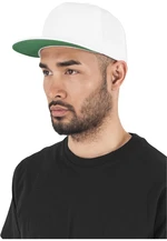 Klasická 5-panelová Snapback čiapka biela