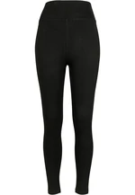 Women's high-waisted jersey leggings black