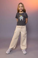 DEFACTO Girl Wide Leg Cotton Trousers