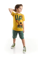 Mushi Bucket Up Boy Mustard T-Shirt Khaki Short Set